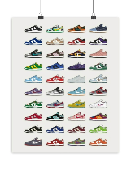 Poster sneakers Dunk low collection Poster sneakers Dunk low collection
