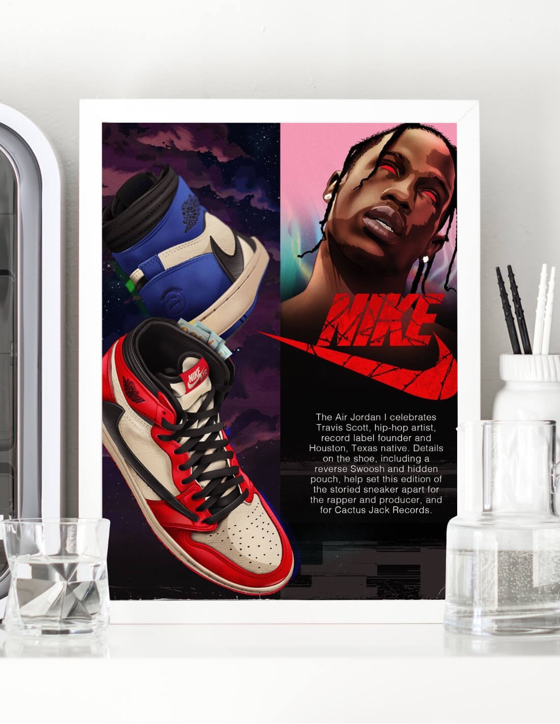 affiche sneakers travis scott