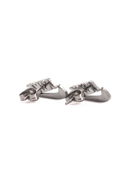 Boucles d'oreilles Nike Logo Argenté