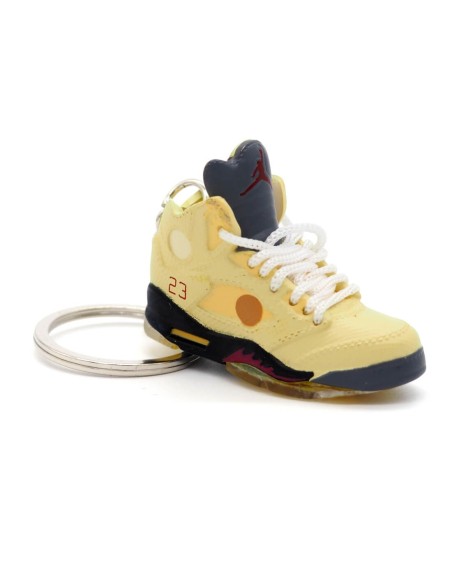 Porte-clé 3D Jordan 5 Off-White Sail