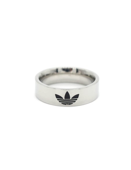 bague adidas argentée