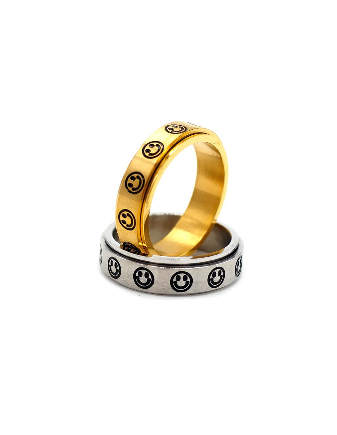 bague anti stress rotative smiley