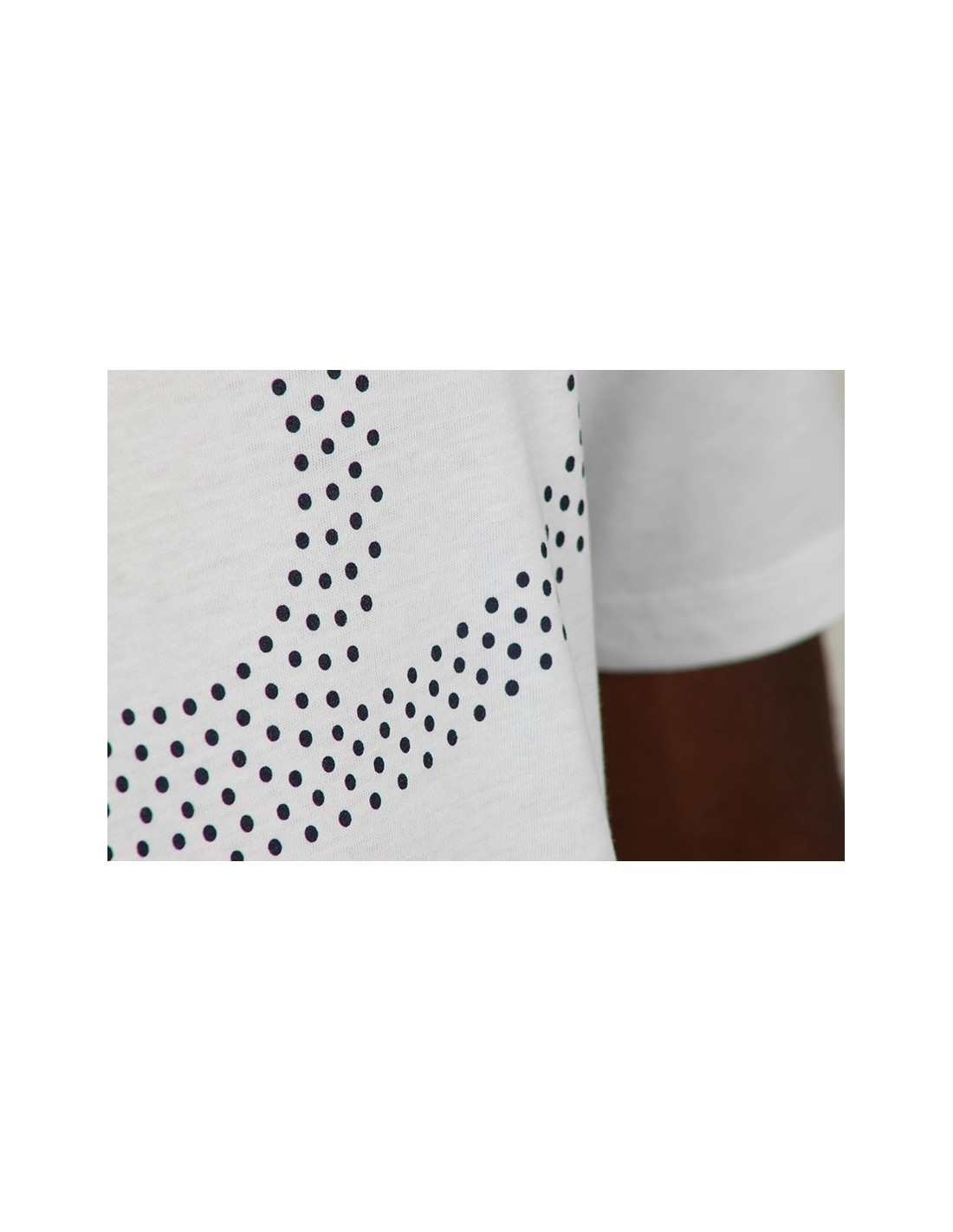 T-shirt Polka dot minimalist blanc/noir | Fskorp Ltd