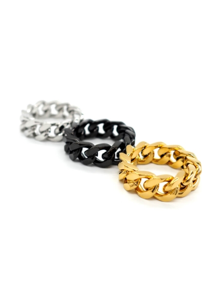 bague cuban link acier inoxydable