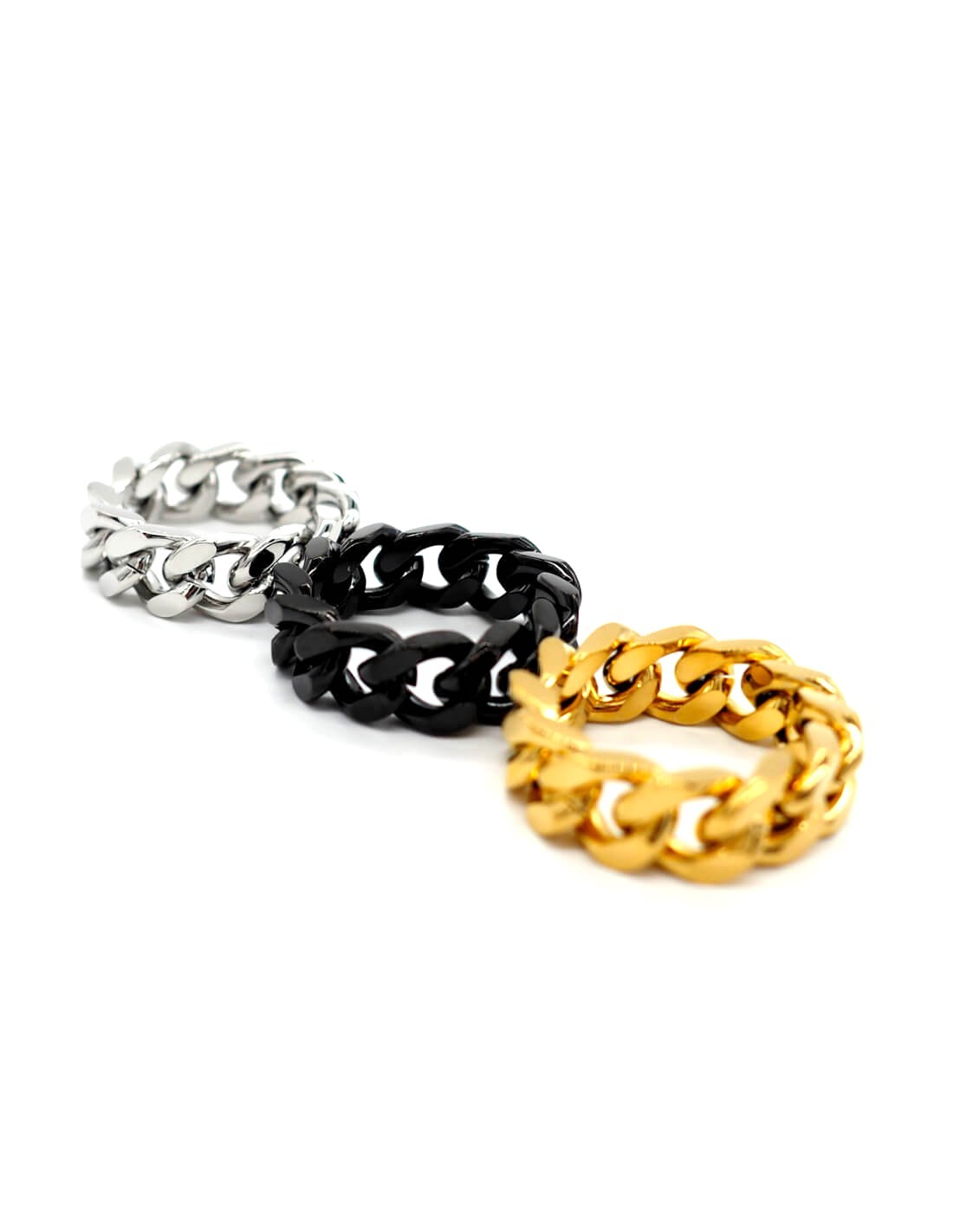 bague cuban link black