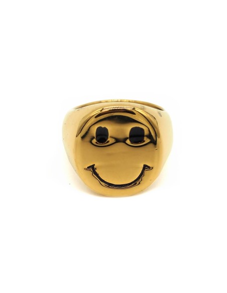 bague smile dorée