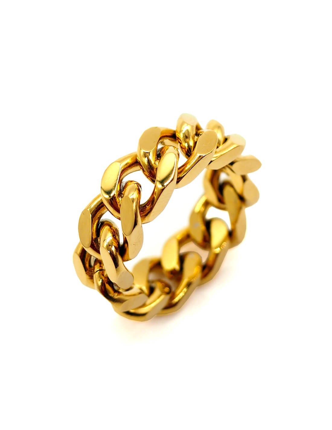 bague unisexe cuban link or