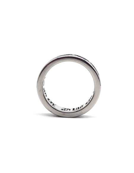 Bague anneau Punk Flowers argentée