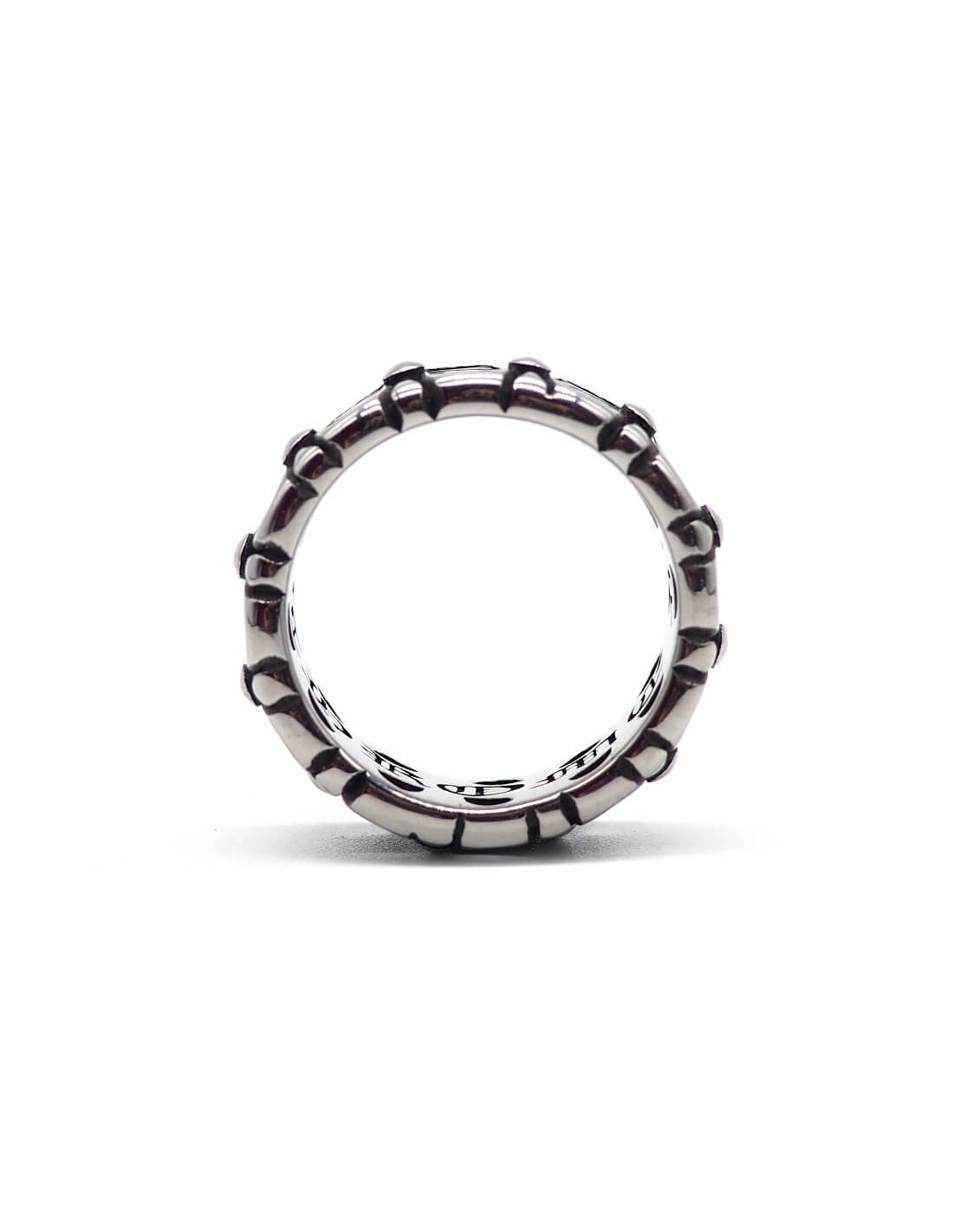 Bague Punk Cross argentée