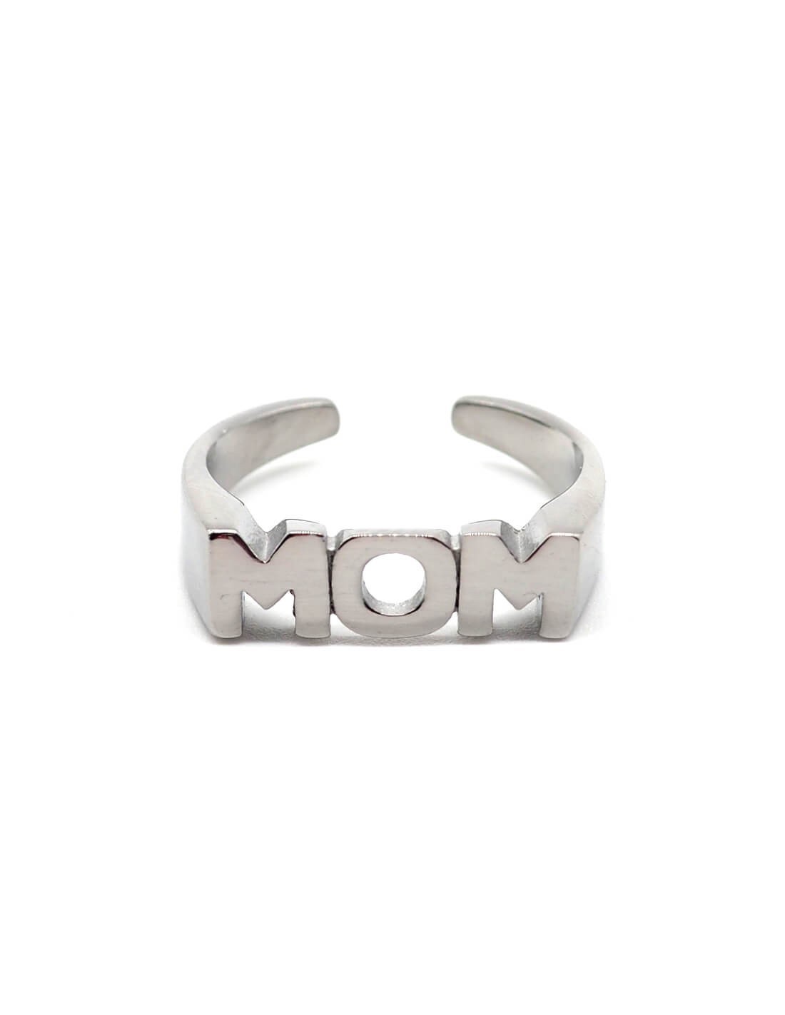 Bague maman argentée