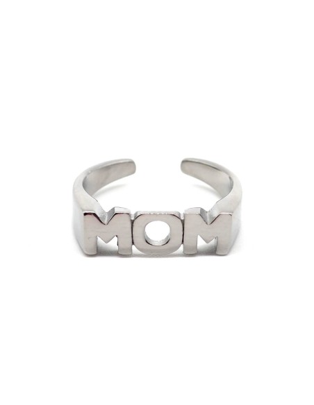 Bague maman argentée