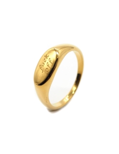 bague minimaliste dorée fuck off