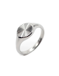 bague fine rayon de soleil argenté