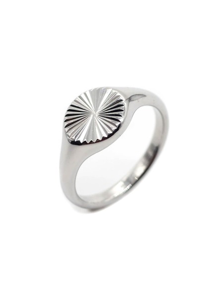 bague fine rayon de soleil argenté