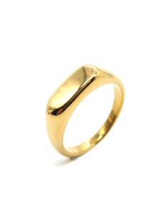 bague dorée minimaliste arrondie