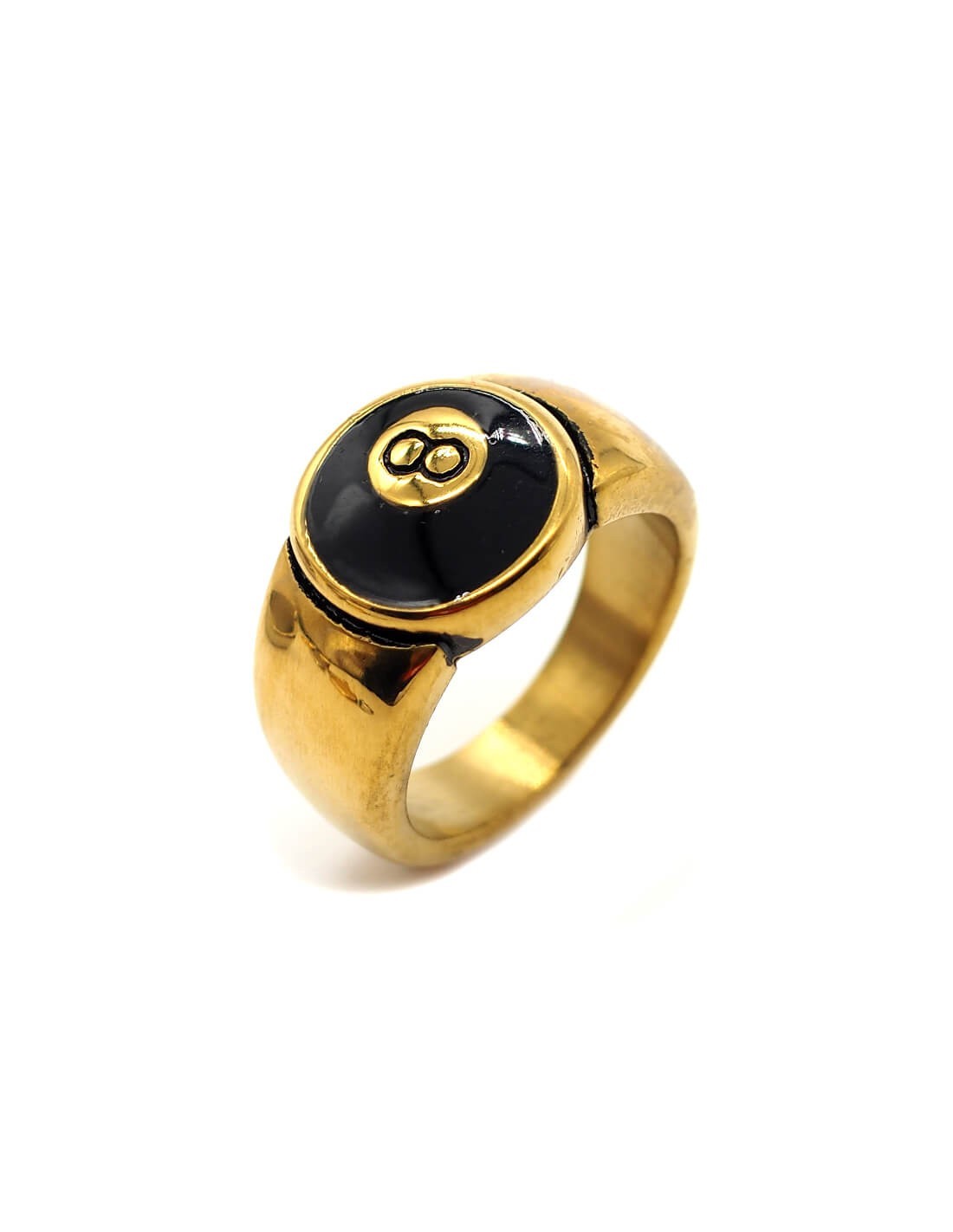 bague stussy 8 Ball dorée