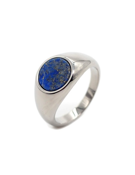 Bague argentée & lapis lazuli