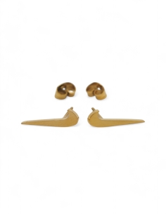 Boucles d'oreilles Nike swoosh doré 2