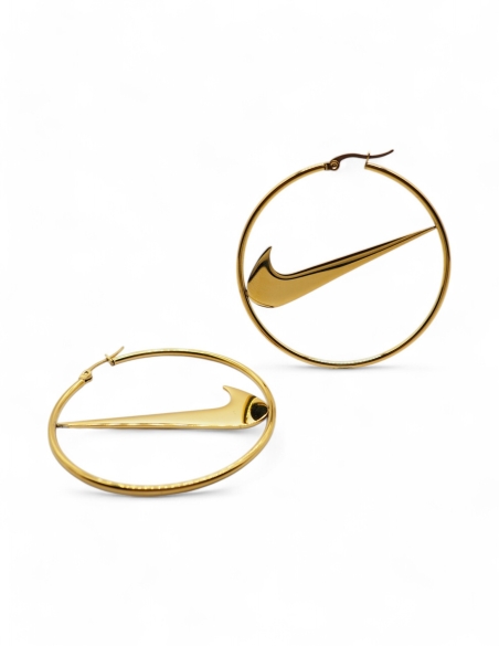 Créoles Nike swoosh doré