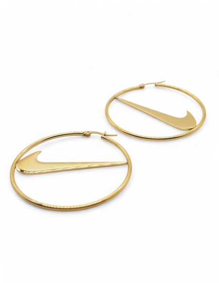 Boucles d'oreilles créoles nike