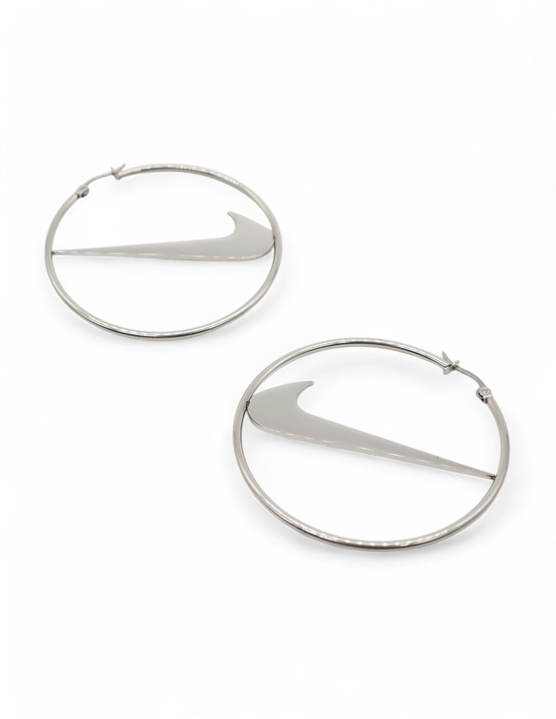 boucles créoles nike argent