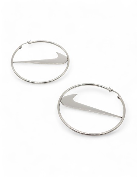 boucles créoles nike argent