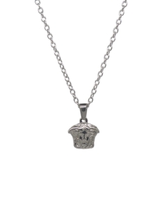 Collier argenté streetwear pendentif gorgone 2