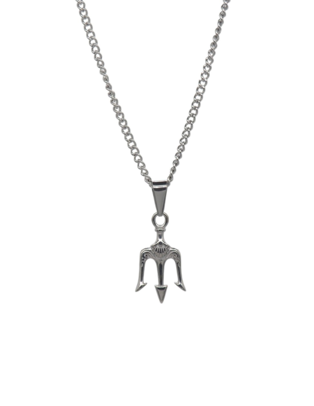 Collier Poséidon trident argenté