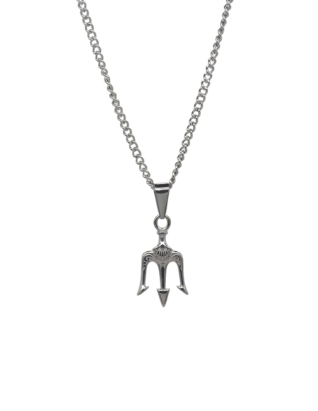 Collier Poséidon trident argenté