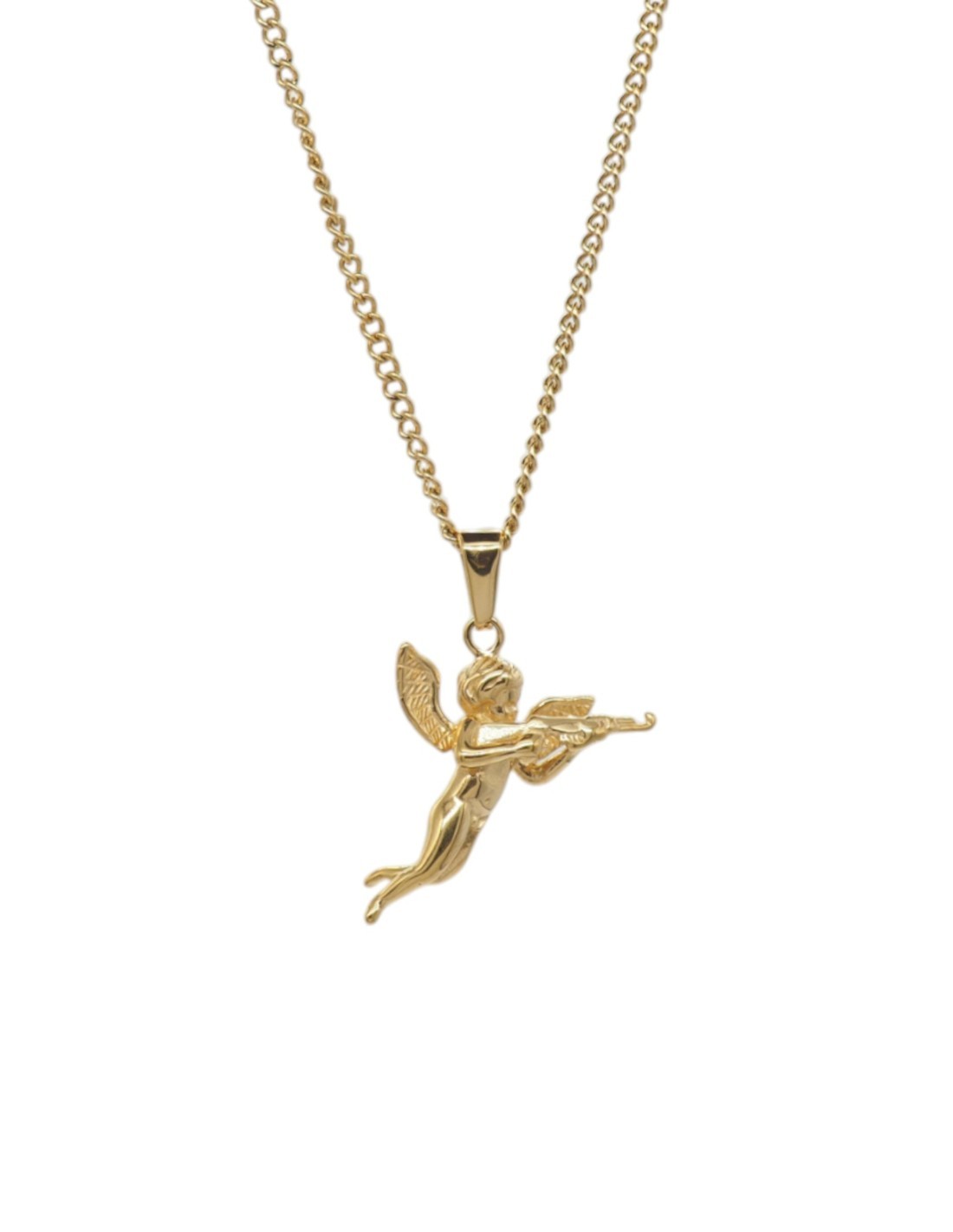 Collier Cupidon Pistolet doré