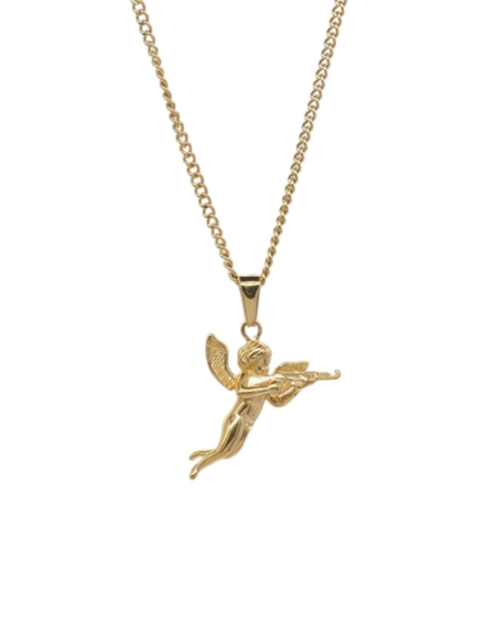Collier Cupidon Armé doré