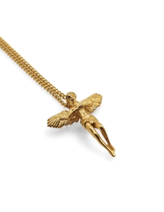 Collier doré streetwear pendentif ange