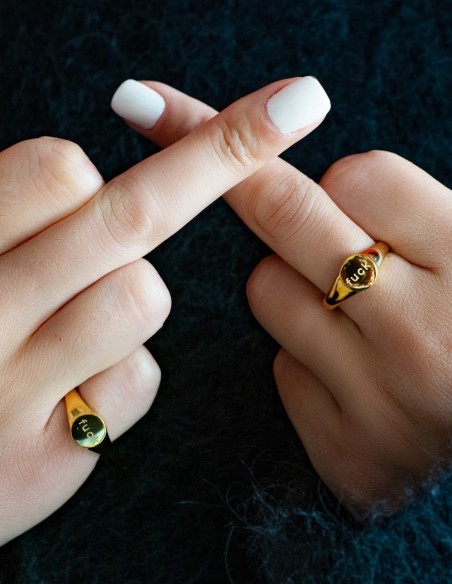 bague fuck dorée femme