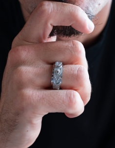 bague anti stress astrologie argentée 2