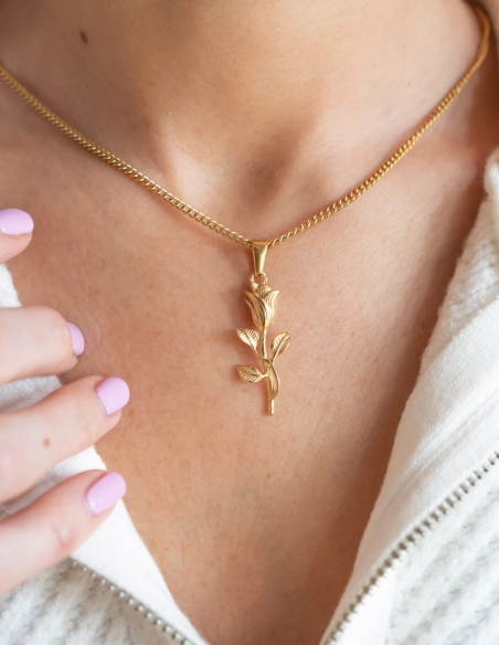 Collier Rose doré