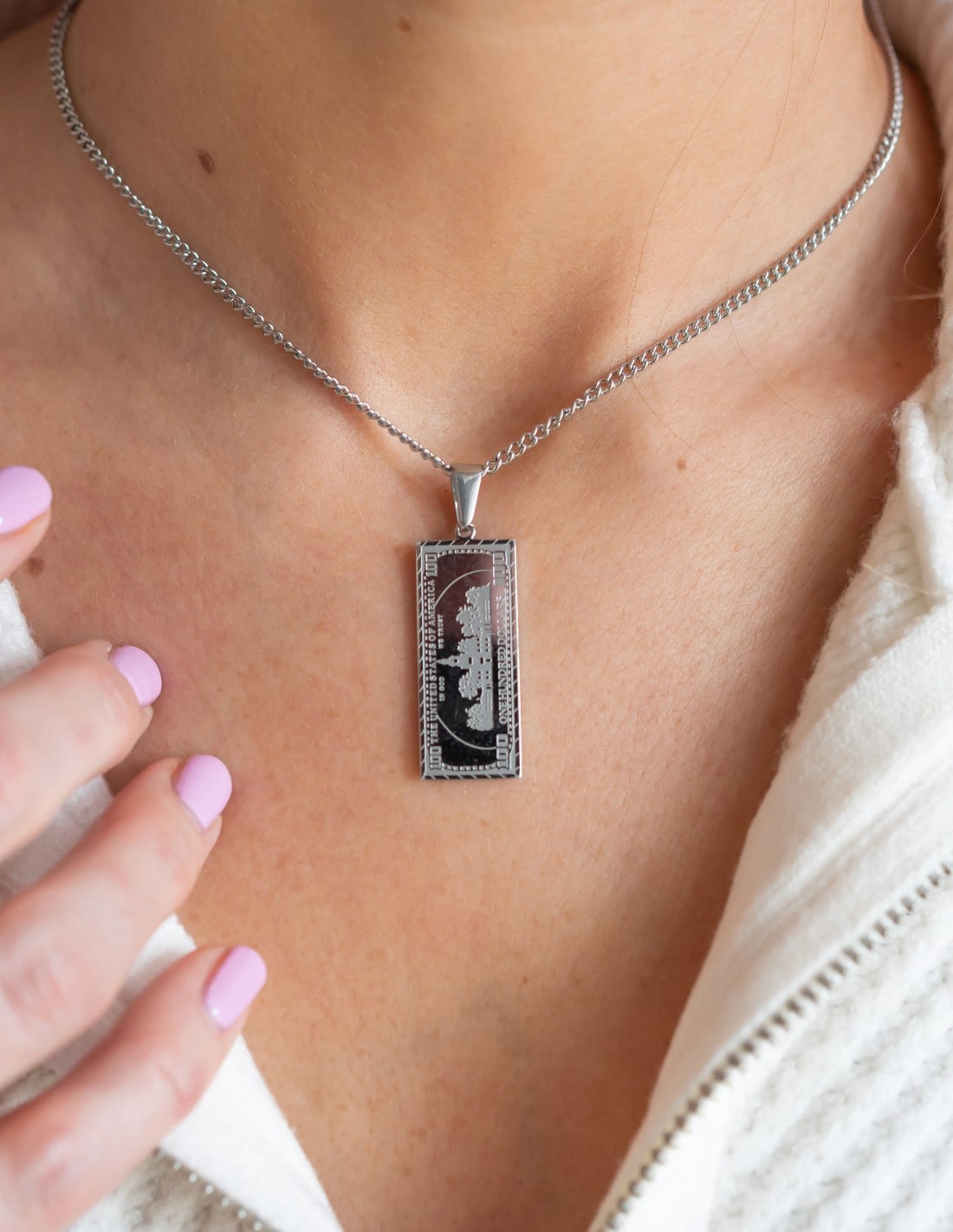 Collier Hustle argenté