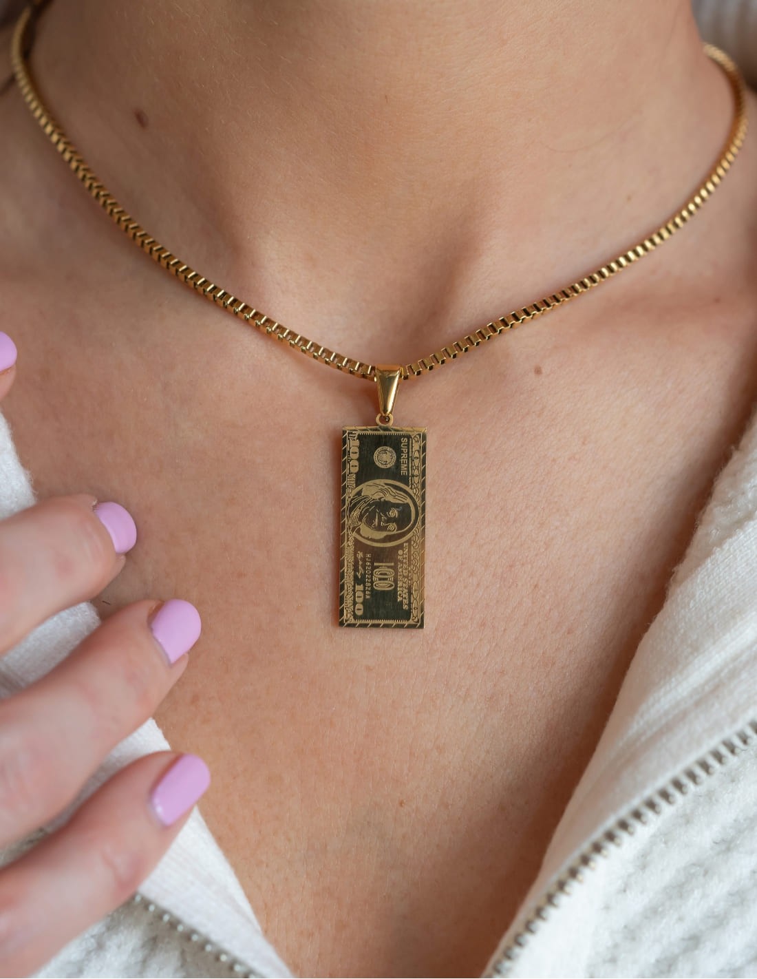 Collier Hustle doré