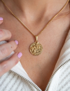 Collier doré streetwear pendentif lion 2