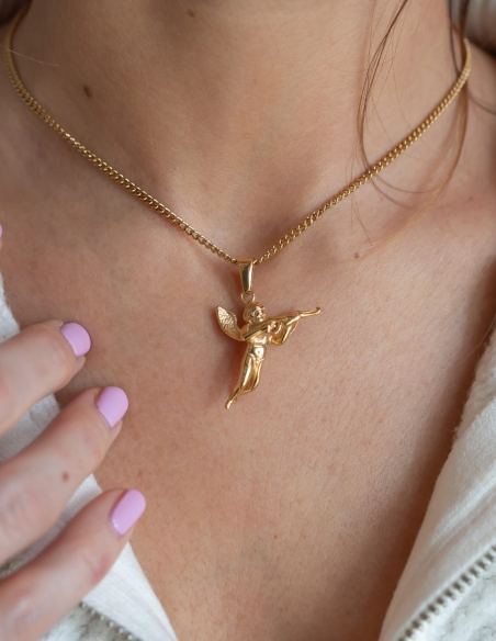 Collier Cupidon Armé doré