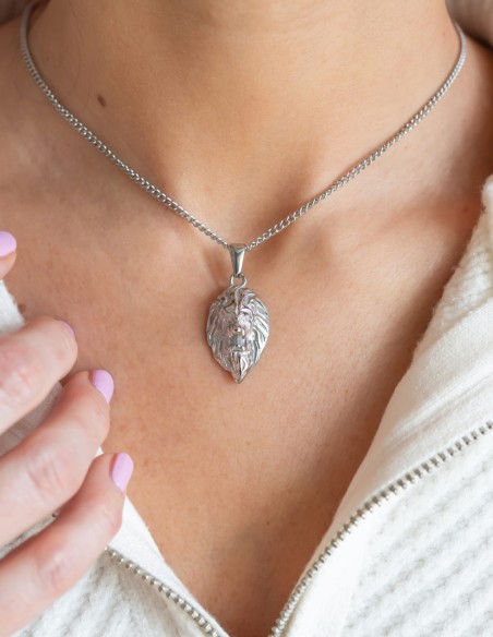 Collier Lion argenté