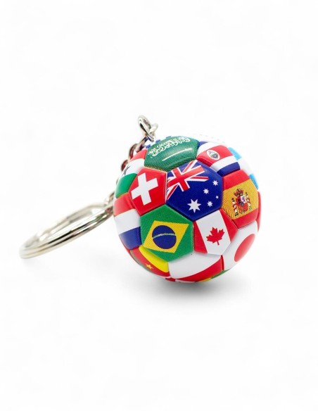 porte cle ballon de foot pays du monde