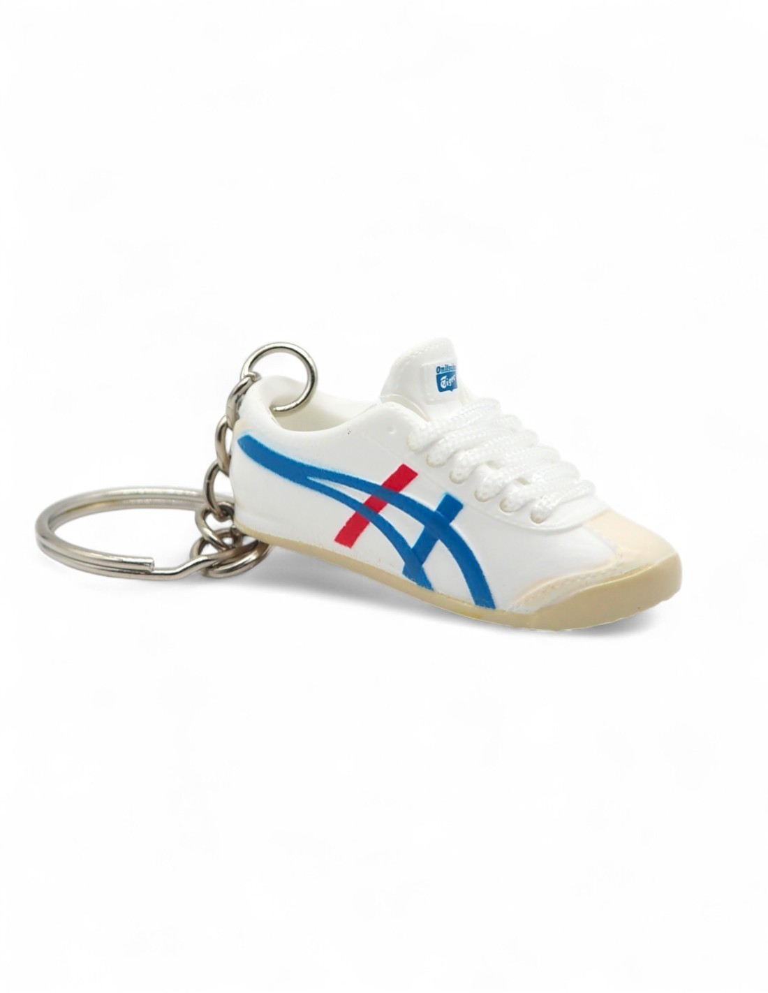 porte clé asics tiger bleu blanc rouge