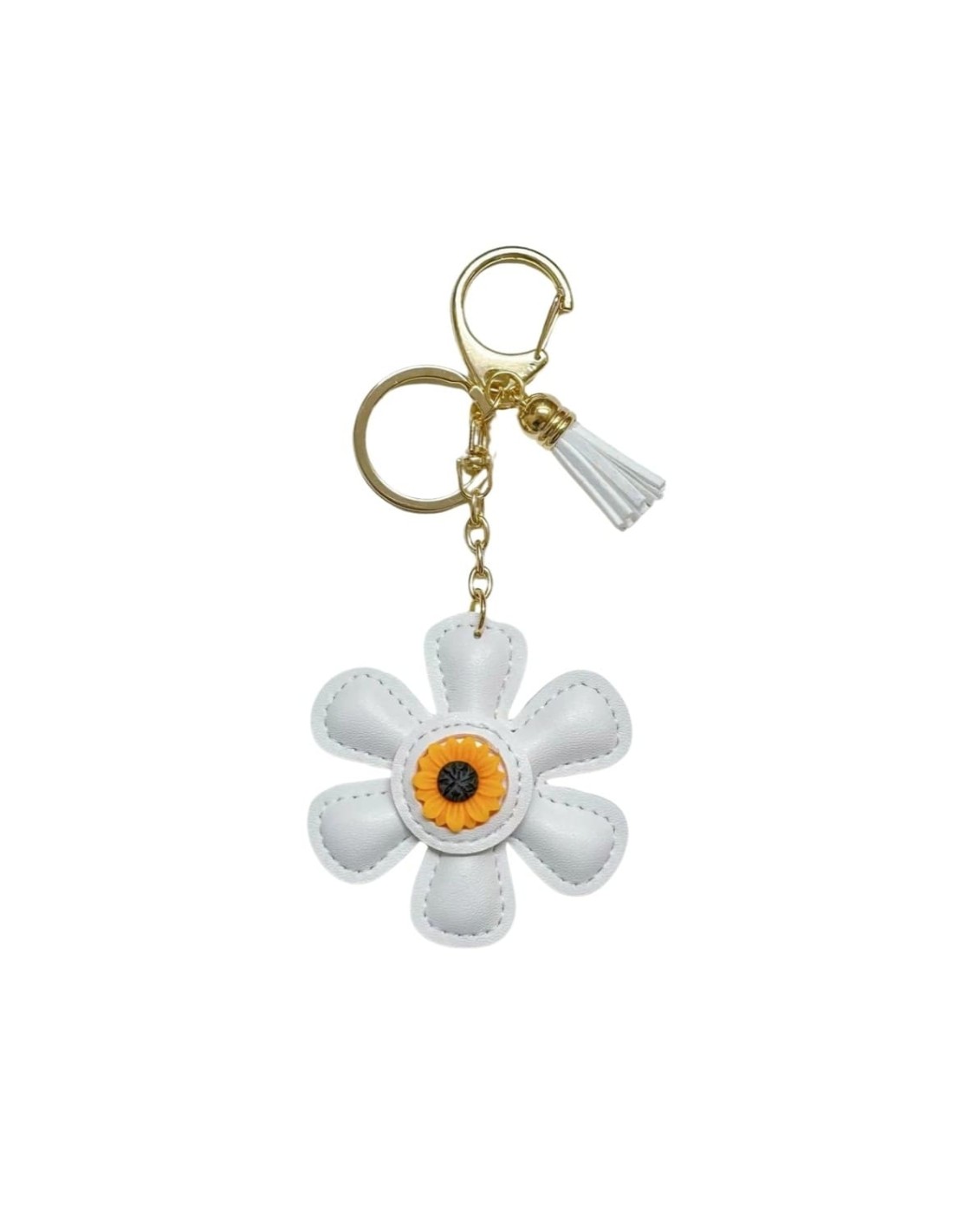 bijou de sac fleur effet cuir