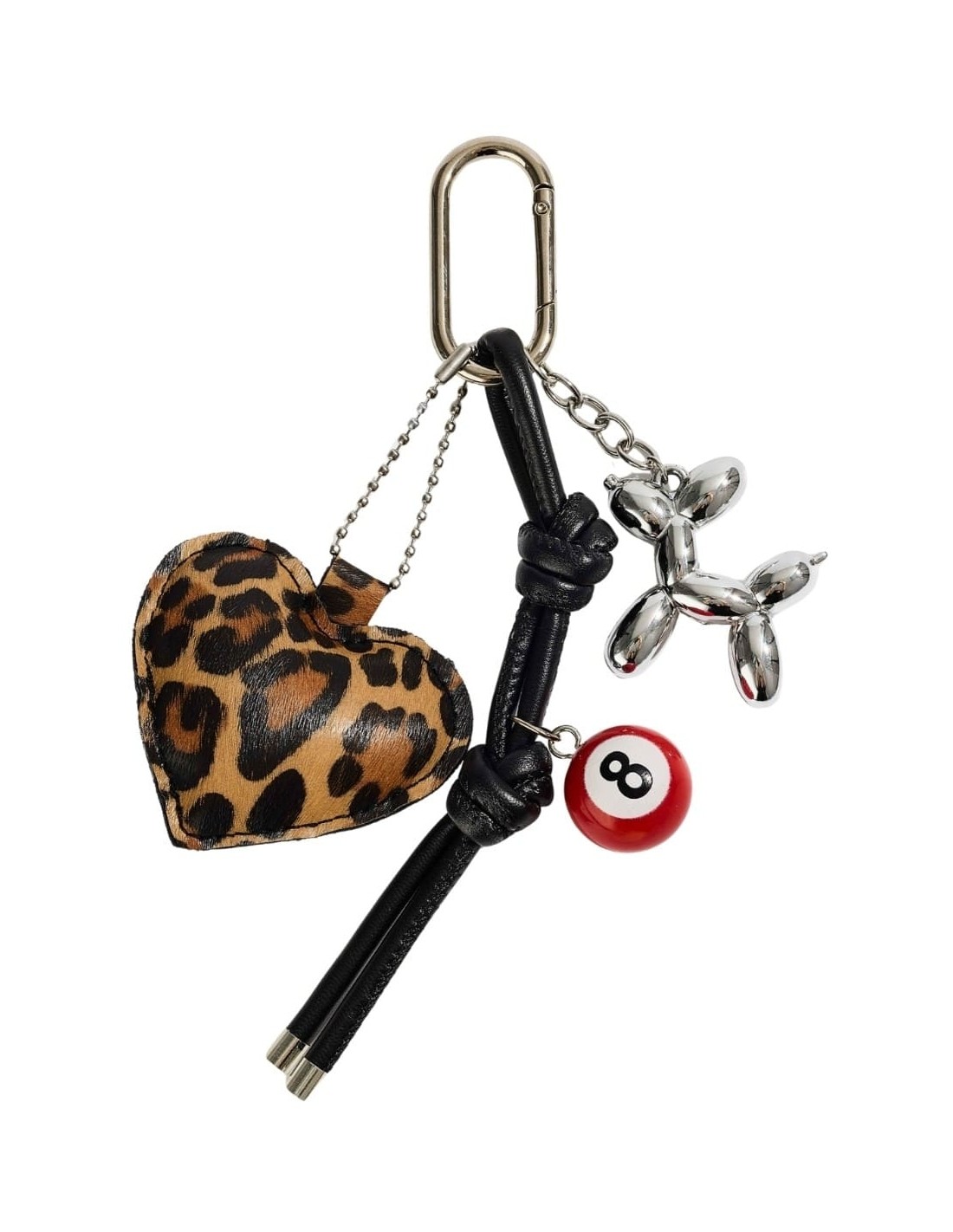 bijou de sac animal chien coeur leopard bowling