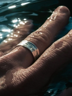 bague anneau réglable argentée 2