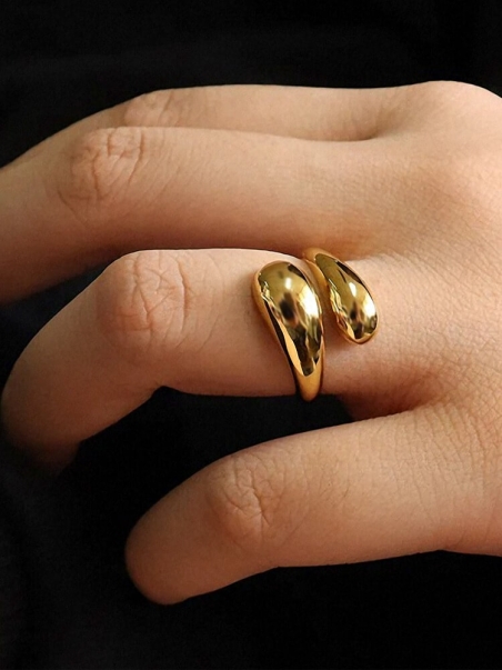 bague gouttes dorée bague gouttes dorée