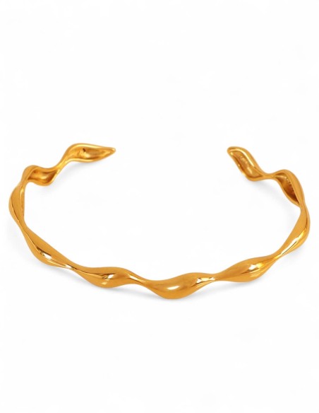 bracelet ondulé doré femme