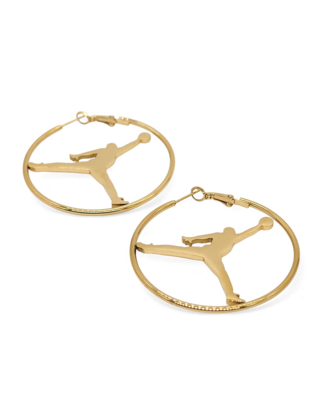 boucles d'oreilles créoles jordan jumpman dorée