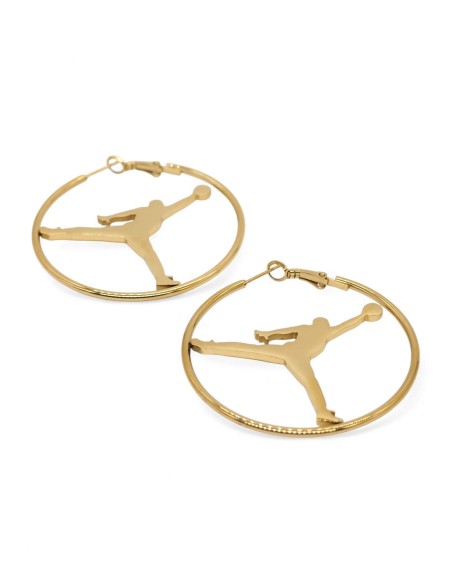 boucles d'oreilles créoles jordan jumpman dorée