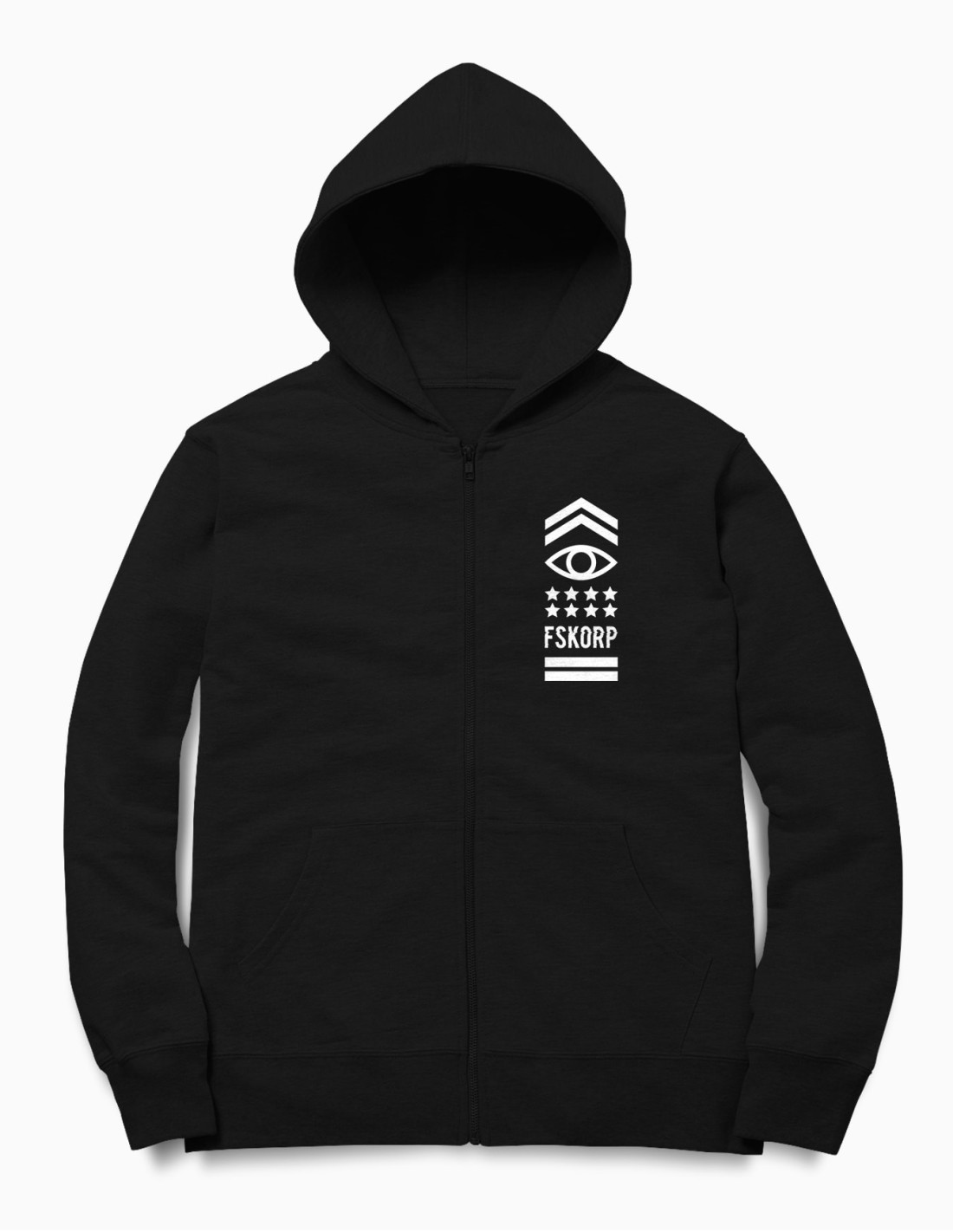 veste noire homme à capuche fskorp